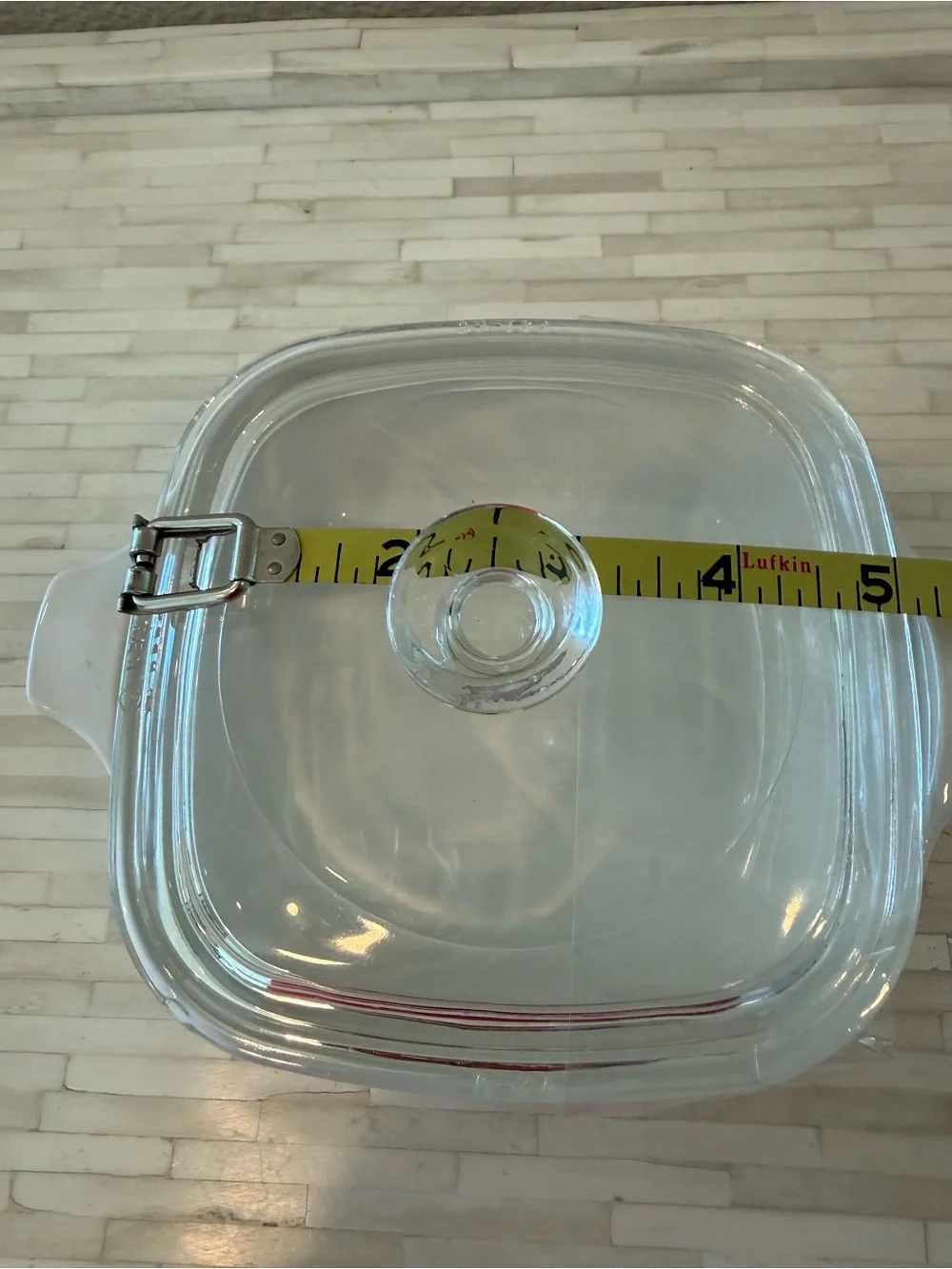 Corningware White Casserole Dish with Red, Green, Yellow Vegetable Motif